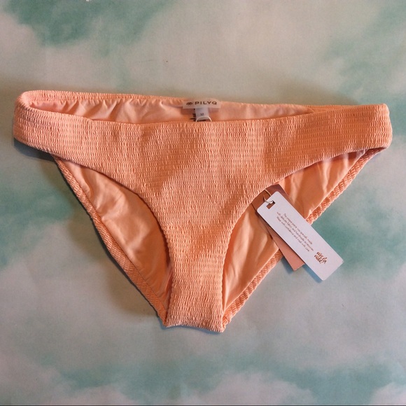 New PilyQ Smocked Full Fit Bikini Bottoms - Picture 4 of 6